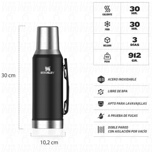 TERMO STANLEY ORIGINAL CON SISTEMA DE MATE EN SU TAPA 1,20 L - Imagen 2