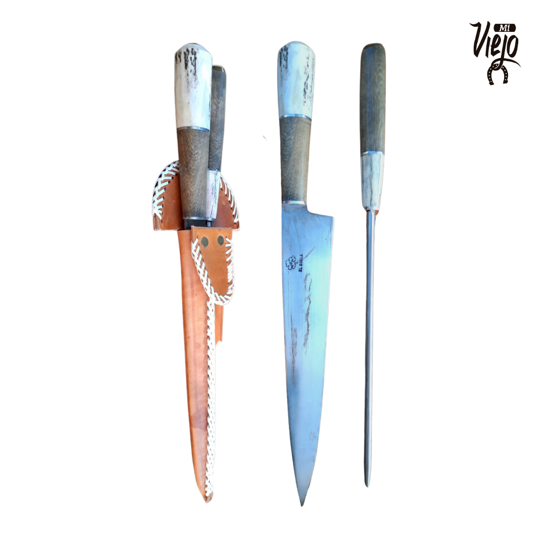 CUCHILLO Y CHAIRA 20 CM