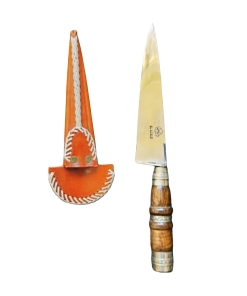 CUCHILLO CON CABO DE MADERA Y ALPACA